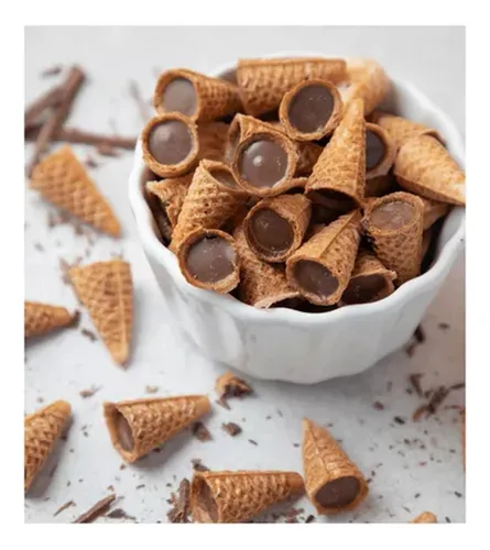 Dulce Galleta Chocolate Cono Mini 2 Paq Dippo X70gr