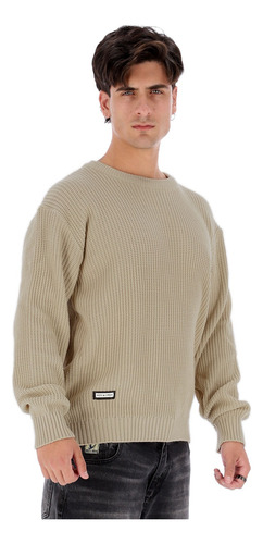 Sweater Bross Punto Inglés Liso Oversize