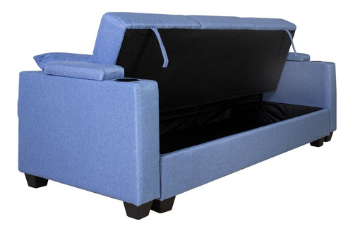 Imagen 4 de 4 de Sofá Cama C/puff, Navy Divino