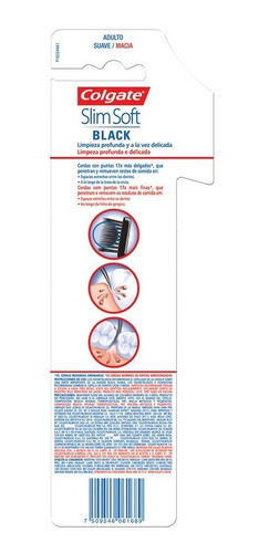 Cepillo Dental Colgate Slim Soft Black Pack X 2 Unidades