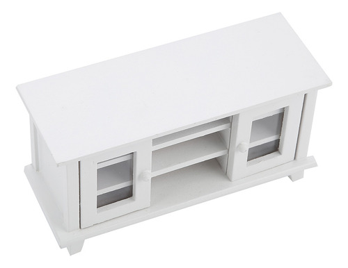 Mueble De Madera En Miniatura Blanco Blanco A Escala 1:12