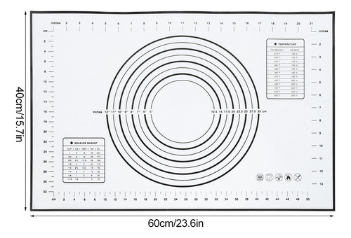 Alfombrilla De Silicona Para Amasar, Negra, Para Cocina