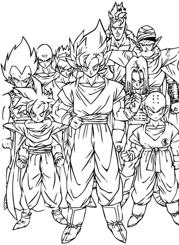 Encontre seu estilo de arte com Dragon Ball Z para Colorir! e Imprimir -  Pintar Grátis Online