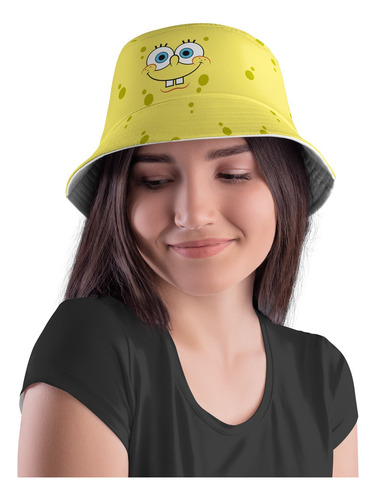 Quiubolee! Bucket Hat Bob Esponja Amarillo Unitalla Sublimado