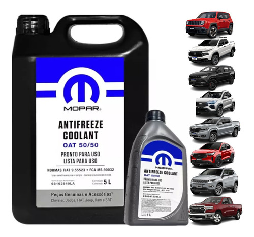 Anticongelante 6 Litros (liquido De Arrefecimento) Mopar Kit