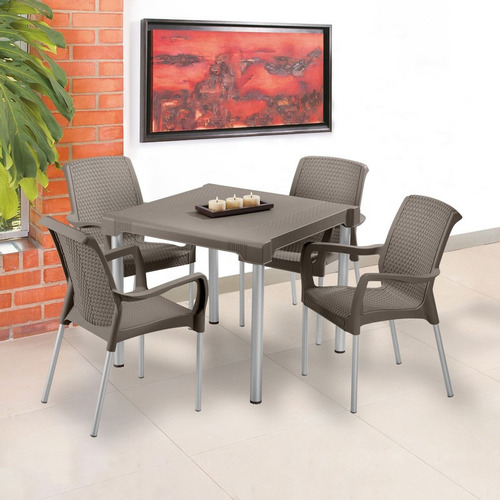 Silla Plastica Con Brazos Comedor Rimax