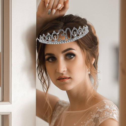 Diadema De Cumpleaños Con Diamantes De Imitación De Cristal