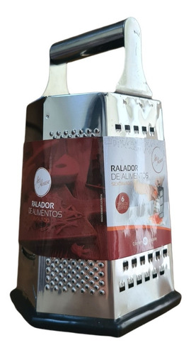 Ralador 6 Faces Inox P/ Cozinha Sextavado Aço Inox Com Alça