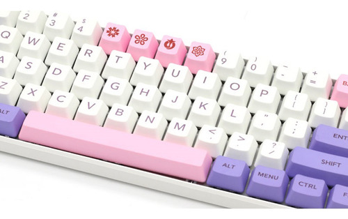 108 Teclas Pc Teclado Mecánico Teclas Pbt Teclas Rosa Y