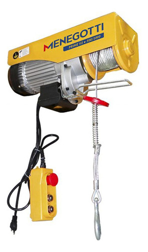 Guincho Elétrico Prime V2 1000kg 2000w 127v - Menegotti Cor Amarelo 110V