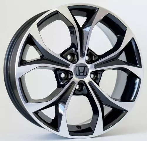 Rodas Honda Civic Aro 20 5x114 R29 / Jogo + Bicos Cor Preto Diamantado