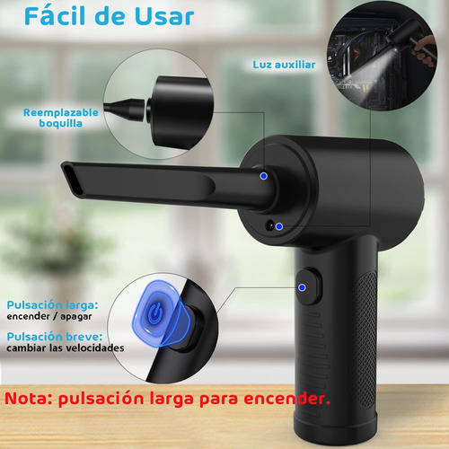 Soplador Aire Para Potente Plumero Aire Comprimido Soplador