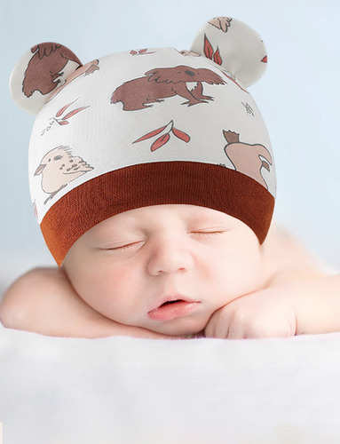 Conjunto Sombreros Manoplas Guantes Algodón Bebé 0-6 Meses