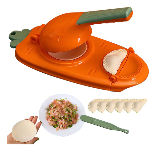 Máquina Portátil De Galletas 2 En 1 Color Naranja