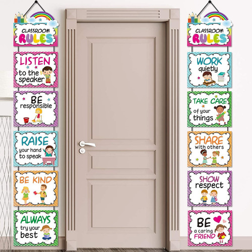Carteles De Reglas De Aula Decoración Para Jardín Y Escuelas