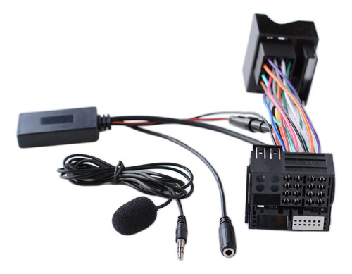 Adaptador Bluetooth Amplificador Aux, Con Micrófono Cables