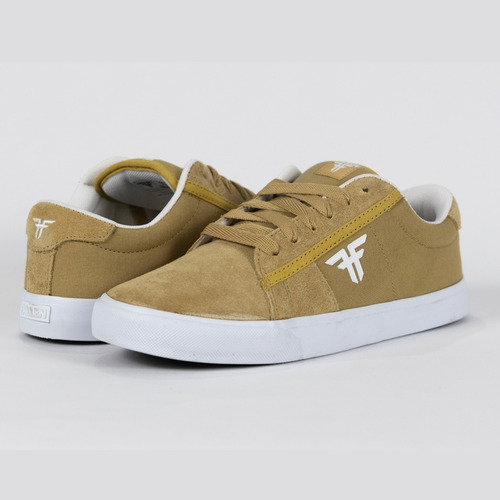 Tênis Fallen Bomber Suede Vulcanizado Camel White