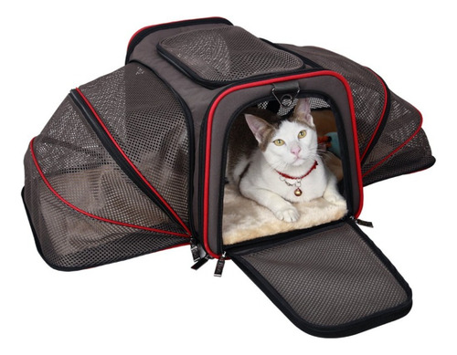 Bolso Transportador 3 En 1 Viaje Mascotas Perro Gato Talla S