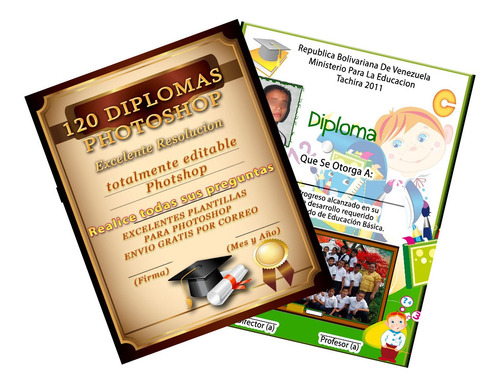 Plantillas Diplomas Editables Photshop Psd  Excelente