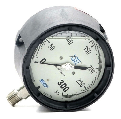 Manometro 300 Psi Dial 4,5  Conex 1/2 Glicerina Wika