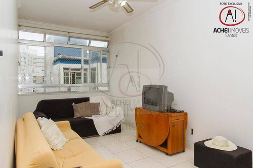 Imagem 7 de 30 de Apartamento Com 3 Dormitórios, 2 Wcs, Andar Alto, Quadra Da Praia, 1 Vaga, À Venda, 128 M² Por R$ 510.000 - Embaré - Santos/sp - Ap10350