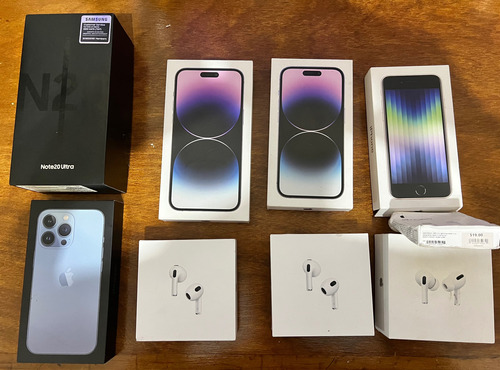 Caja iPhone 14 Pro Max , Se 2023, Airpod 2 Da Y 3 Gen