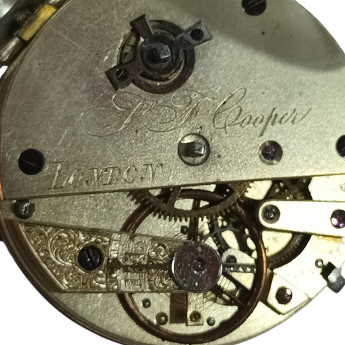 Reloj De Bolsillo De Plata Ingles A Llave. Cooper, London. (Usado)
