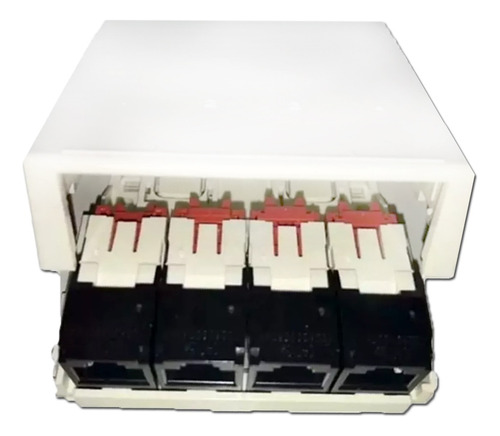 Conector 4 Bocas Hembra De Pared De Red Rj45 Jack Utp Cat 5
