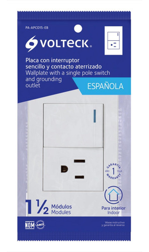 Imagen 2 de 4 de Placa Interruptor Y Contacto Linea Española Volteck 45591