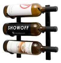 Comprar Botellero De Pared Porta Vinos De Metal 3 Botellas