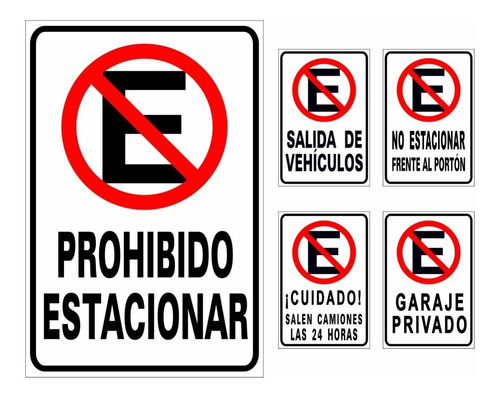 Imagen 5 de 6 de Cartel Prohibido Estacionar - No Estacionar - 60 X 45 Cm