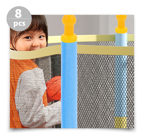 8 Unidades De Protectores De Espuma Para Postes De Trampolín