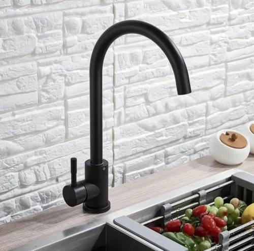 Grifo Monomando Llave Lavaplatos Negro Mate Envió Gratis