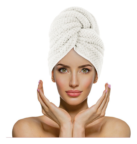 Touca Para Secar Cabelo Donna Laço Home Power Sec Elástico Cor Branco