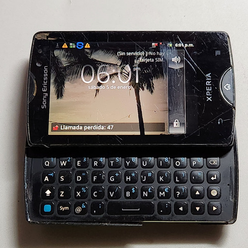 Sony Ericsson Xperia Mini Pro Sk17 Para Piezas O Revisar,¡ Leer Descripcion!, Celular Retro Clasico Coleccion Vintage Qwerty Nokia 1100 1108 1208,w300 Negro (Usado)
