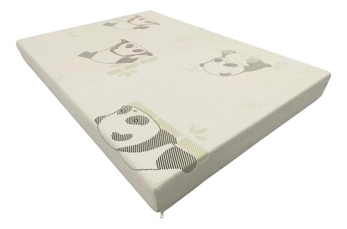 Colchon Cuna Bebe Memory Funda Lavable Tela Bamboo 100x70x9