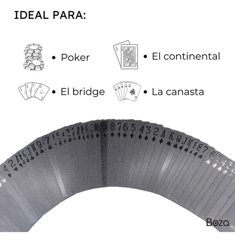 Baraja Negra Poker Black 100 Dolares Cartas