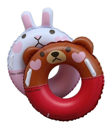 Imagen 1 de 1 de Salvavidas Inflable Happy Bear Rabbit (60 Cm Diámetro)