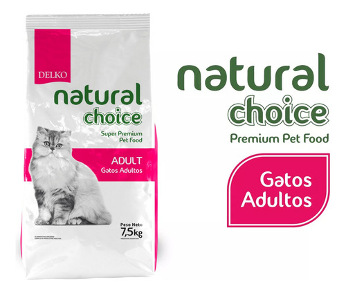 Alimento Delko Natural Choice Premium Gato Adulto 7.5 Kg