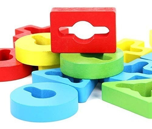 Quebra Cabeça Educativo Madeira 4 Colunas E 16 Pcs P/ Bebês