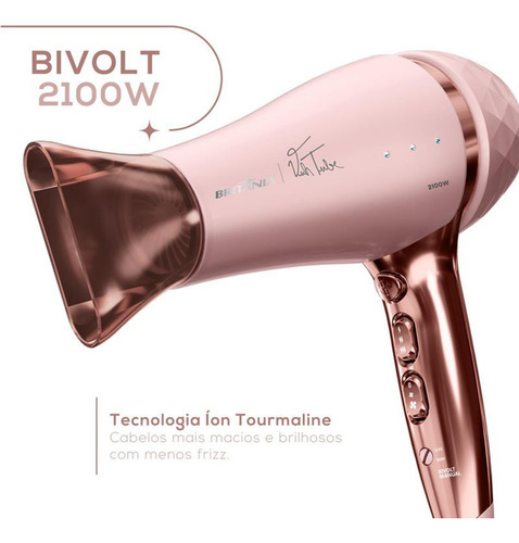 Secador De Cabelos Britânia Bsc21a Viih Tube 2100w Bivolt