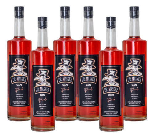 Caja 6 Gin Dr. Masker De Pomelo 750cc