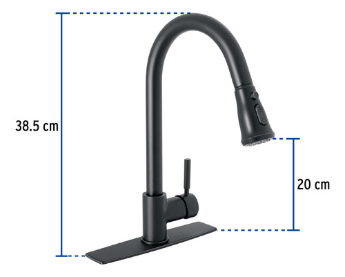 Monomando Para Fregadero,cuello Extraible Foset Tubig 46770