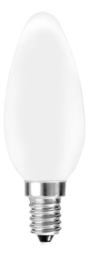 Lâmpada Halogena Vela Lisa Fosca 46w 220v E14 Quente 2 Pçs Luz Branco-quente