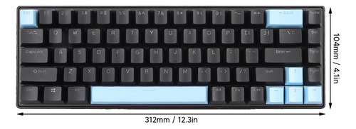 Gaming Keyboard Usb 68 Keys Blue Switch N Key Rollover 10