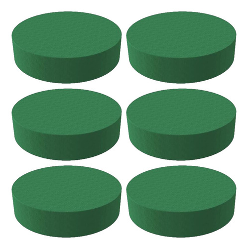 6x Ornamento De Mesa De Espuma Molhada 16,5 Cm X 4 Cm Verde