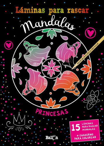 Laminas Para Rascar Mandalas - Princesas - Ballon