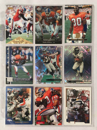 9 Cards De Terrell Davis Broncos De Denver Tarjetas Nfl (Usado)