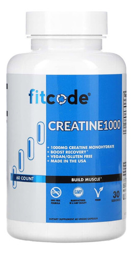 Creatina Monohidratada Capsulas 1000 Mg Fitcode