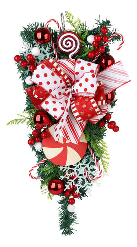 Decoração De Porta De Árvore De Doces De Natal Pendurada 50x